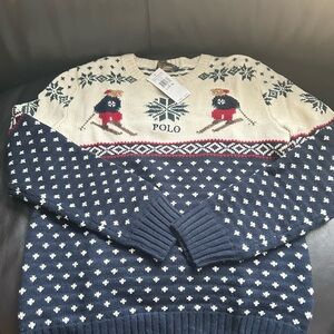 Polo by Ralph Lauren Boys Blue and Cream Sweater
